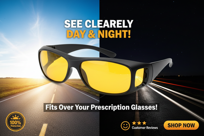 Lunette Vision Nocturne Nuit Verre Jaune Anti Éblouissement